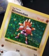 [LP] Shadowless Hitmonchan Holo Rare 007/102 Base Set Unlimited 1999 Pokémon