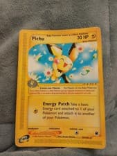 Pokemon Pichu Non Holo Expedition Base Set MP-HP e-Reader 58/165