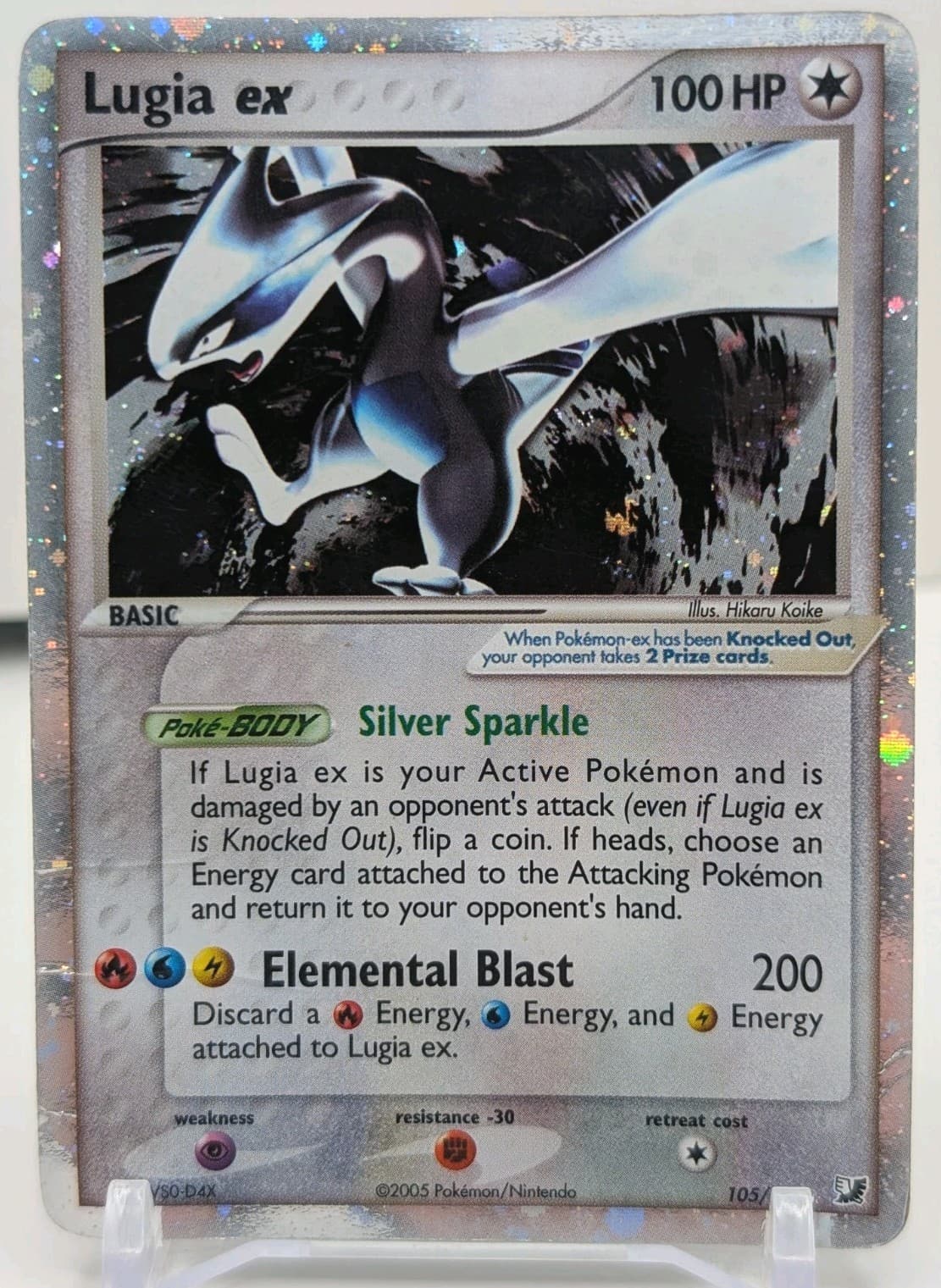 Lugia ex 105/115 EX UnseenForces Pokemon Card DMG