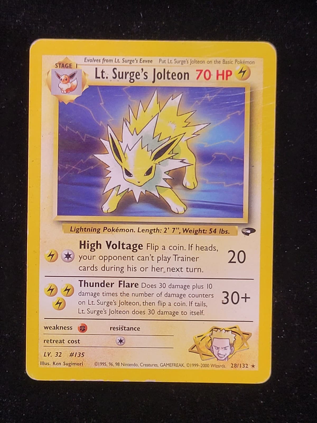 POKÉMON GYM CHALLENGE LT. SURGE’S JOLTEON NONHOLO 28/132