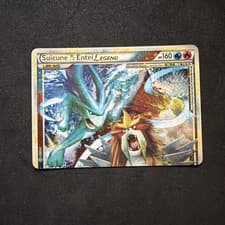 Pokémon TCG Unleashed Suicune and Entei Legend Holo Card Top 94/95