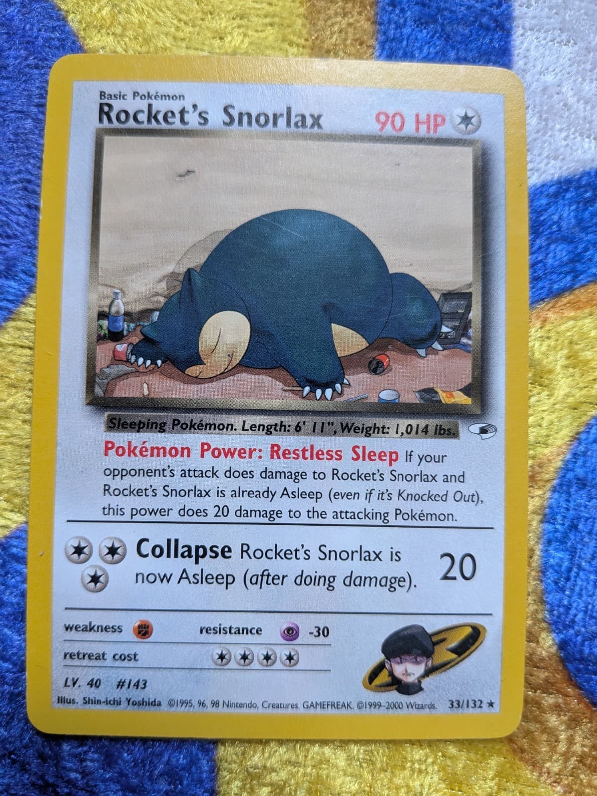 Rocket's Snorlax 033/132 Gym Heroes Regular Pokemon LP