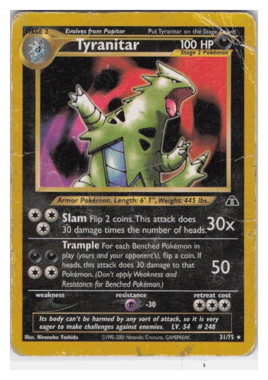 Tyranitar (31) Unlimited Rare Neo Discovery 31/75 HP
