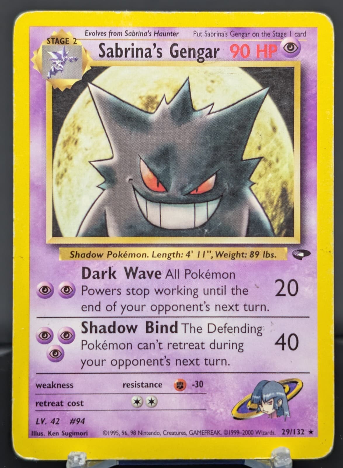 Pokemon Sabrina's Gengar #29/132 English Gym Challenge Regular