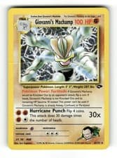 Giovanni's Machamp 6/132 Gym Challenge Pokemon Unlimited Holo NM ROLLER ERROR
