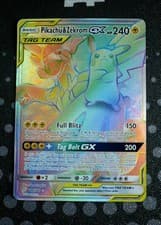 Pikachu & Zekrom-GX Pokemon SM - Team Up SM9 #184 Holo Rainbow Secret Rare