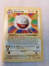 Electrode - 21/102 - Pokemon Base Set Shadowless Rare Card WOTC Never Played