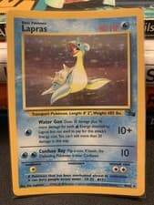 Lapras 10/62 Fossil Holo Unlimited LP Pokemon TCG
