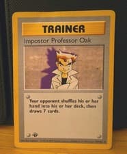 Impostor Professor Oak 073/102 1st Ed. Rare Base Set (Shadowless) HP Pokemon TCG