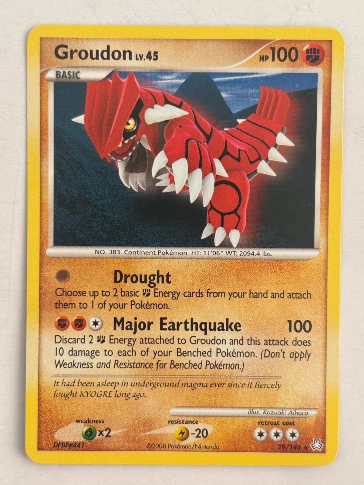 1X Groudon 29/146 Legends Awakened Rare Non-holo Card