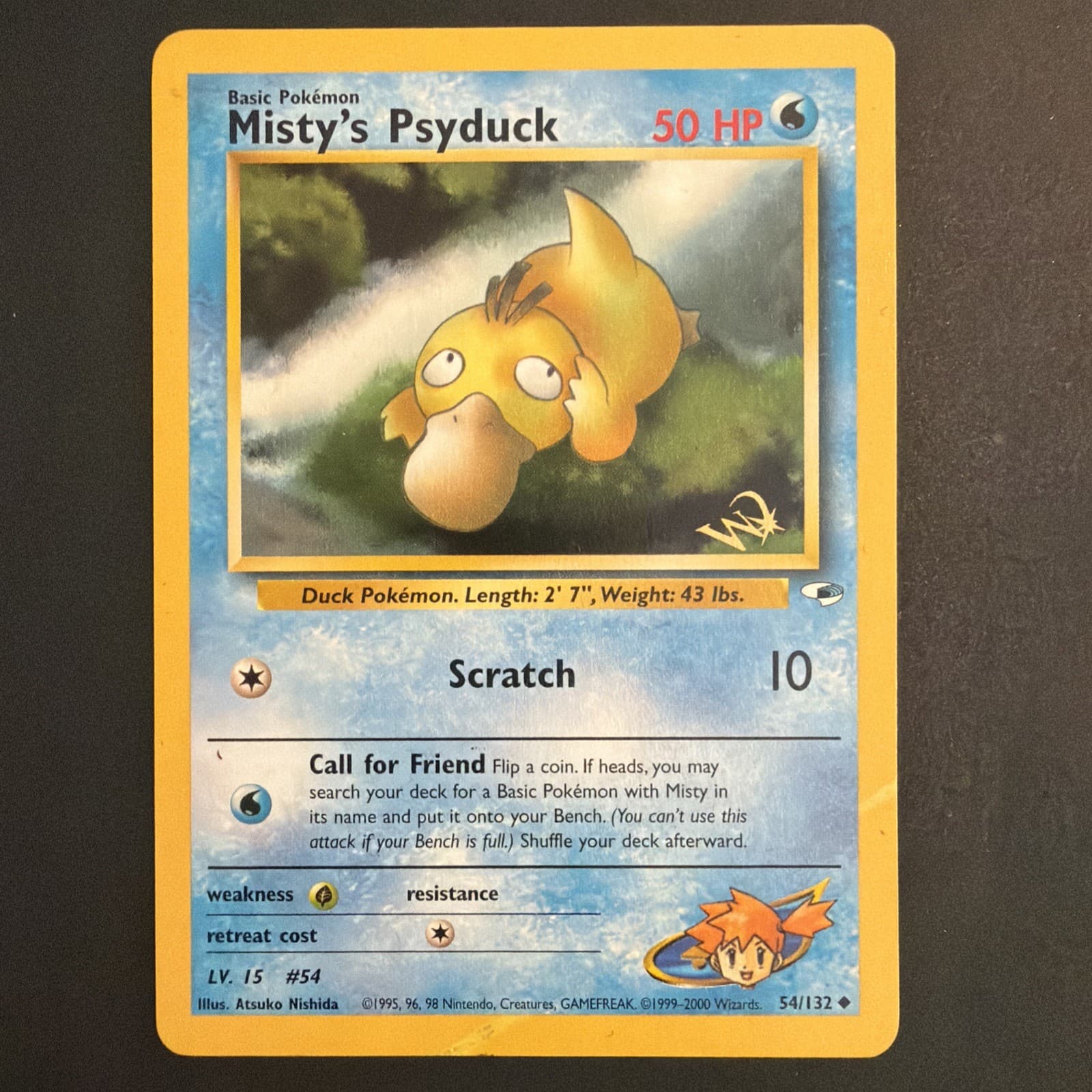 Misty's Psyduck [W Stamped] 054/132 WOTC Promo Regular