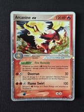 Pokémon TCG Arcanine EX Holo Rare Vintage Card 83/92 EX Legend Maker MP