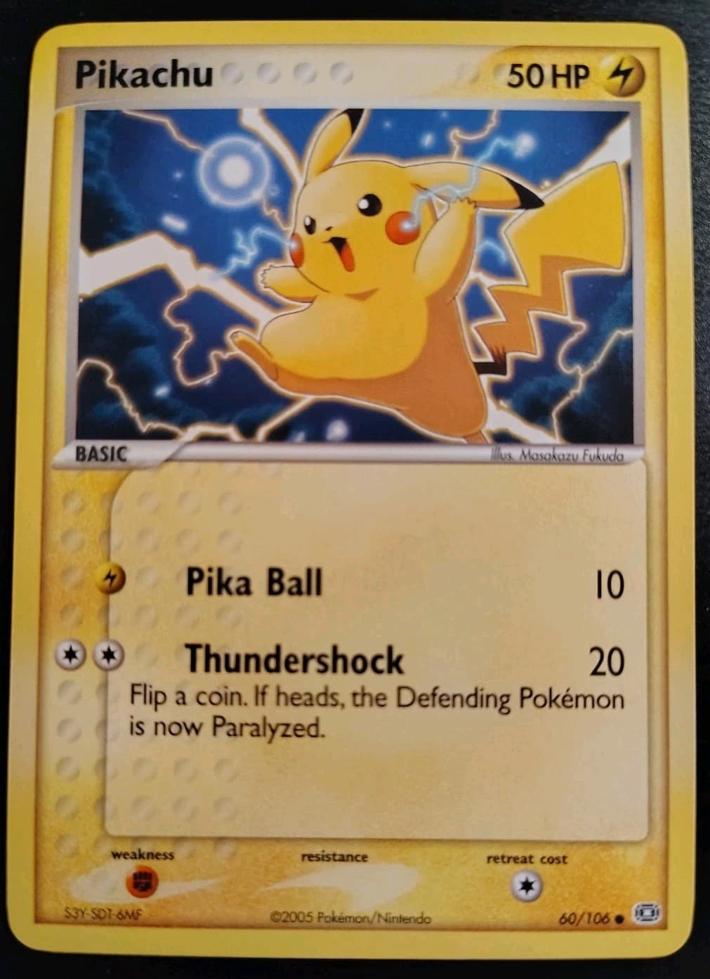 Pokemon EX Emerald Pikachu 60/106 Non-holo Common Excellent