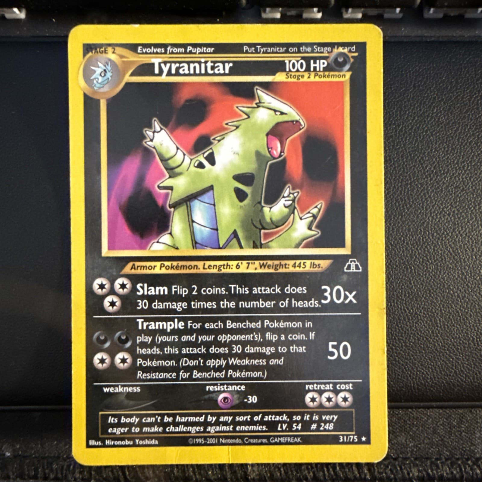 Pokemon TCG Tyranitar Neo Discovery Regular 31/75 Rare EN Unlimited 100HP