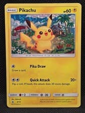 Pikachu 4/12 McDonalds 2018 Confetti Holo Promo Nintendo Pokemon Card HP/Damaged