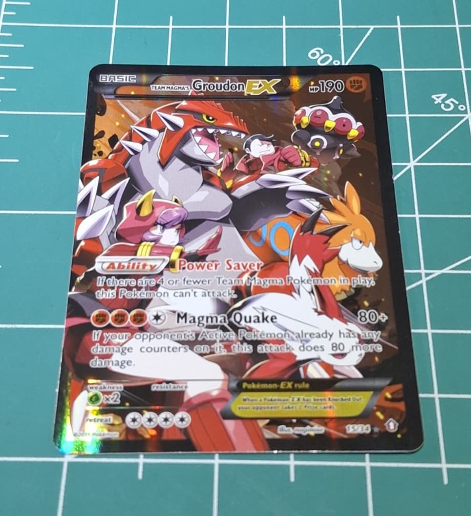 Pokémon Team Magma's Groudon EX 15/34 Holo Full Art Rare Double Crisis MP