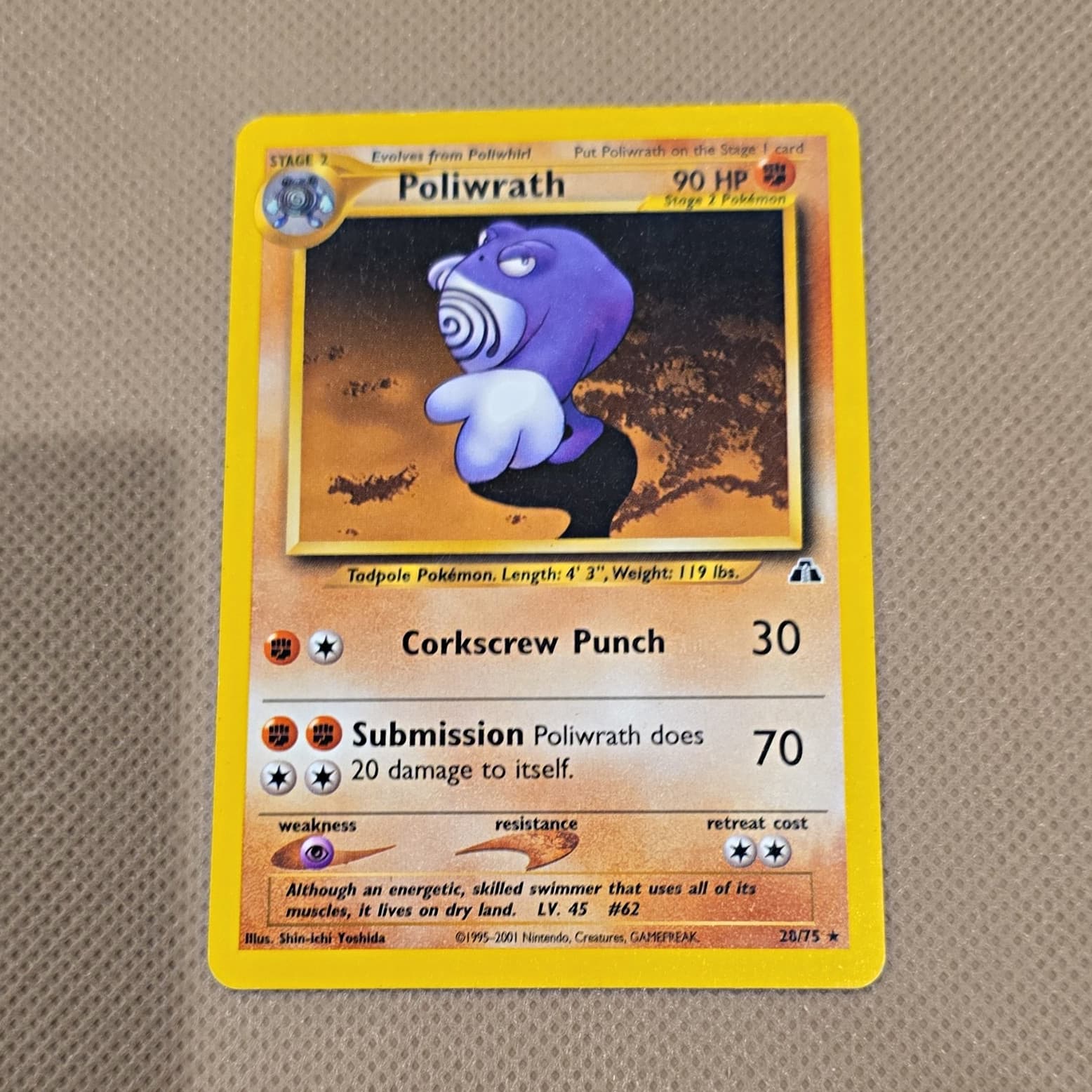 The Pokémon Company Poliwrath 28/75 Neo Discovery Rare Regular English 90 HP