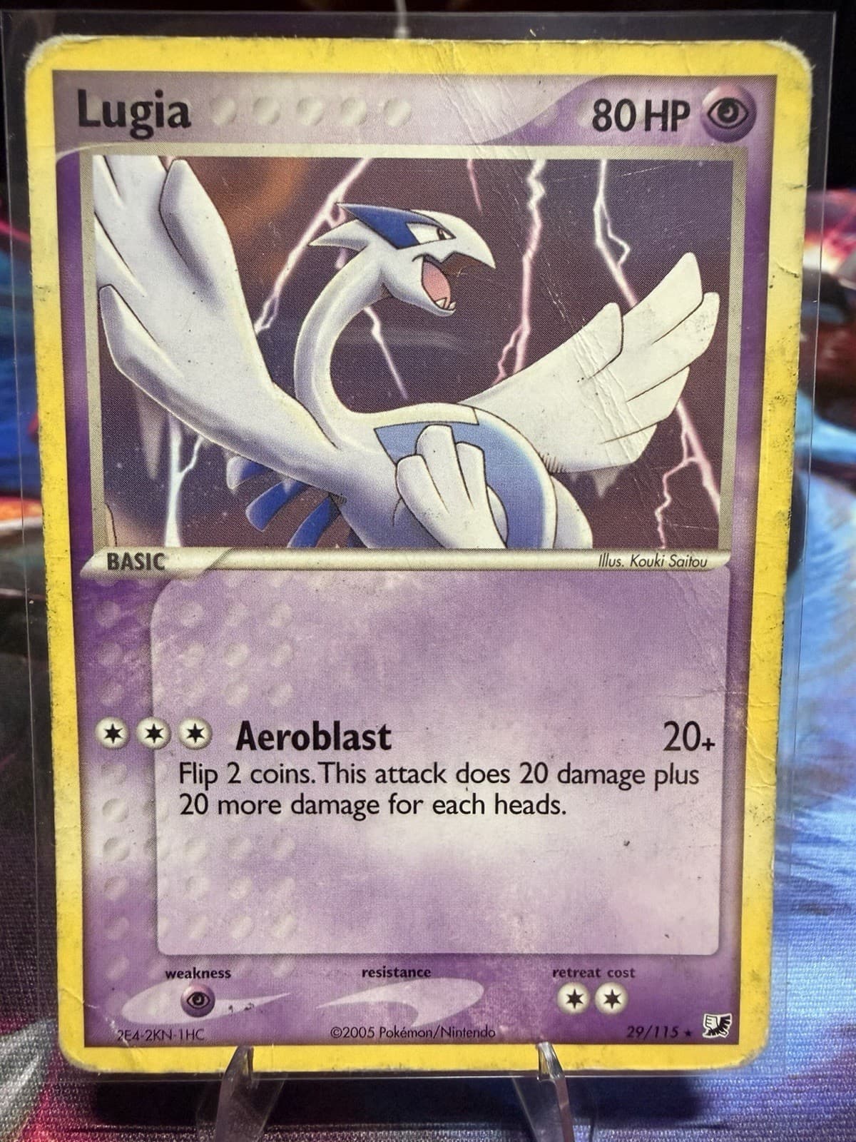 Pokémon Lugia 80HP EX Unseen Forces 29/115 Rare Regular Basic Card