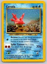 Corsola 37/75 Uncommon Neo Discovery Pokemon Unlimited Lightly Played