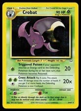 Crobat 4/64 Double Holo Misprint Error Neo Revelation Pokemon Card
