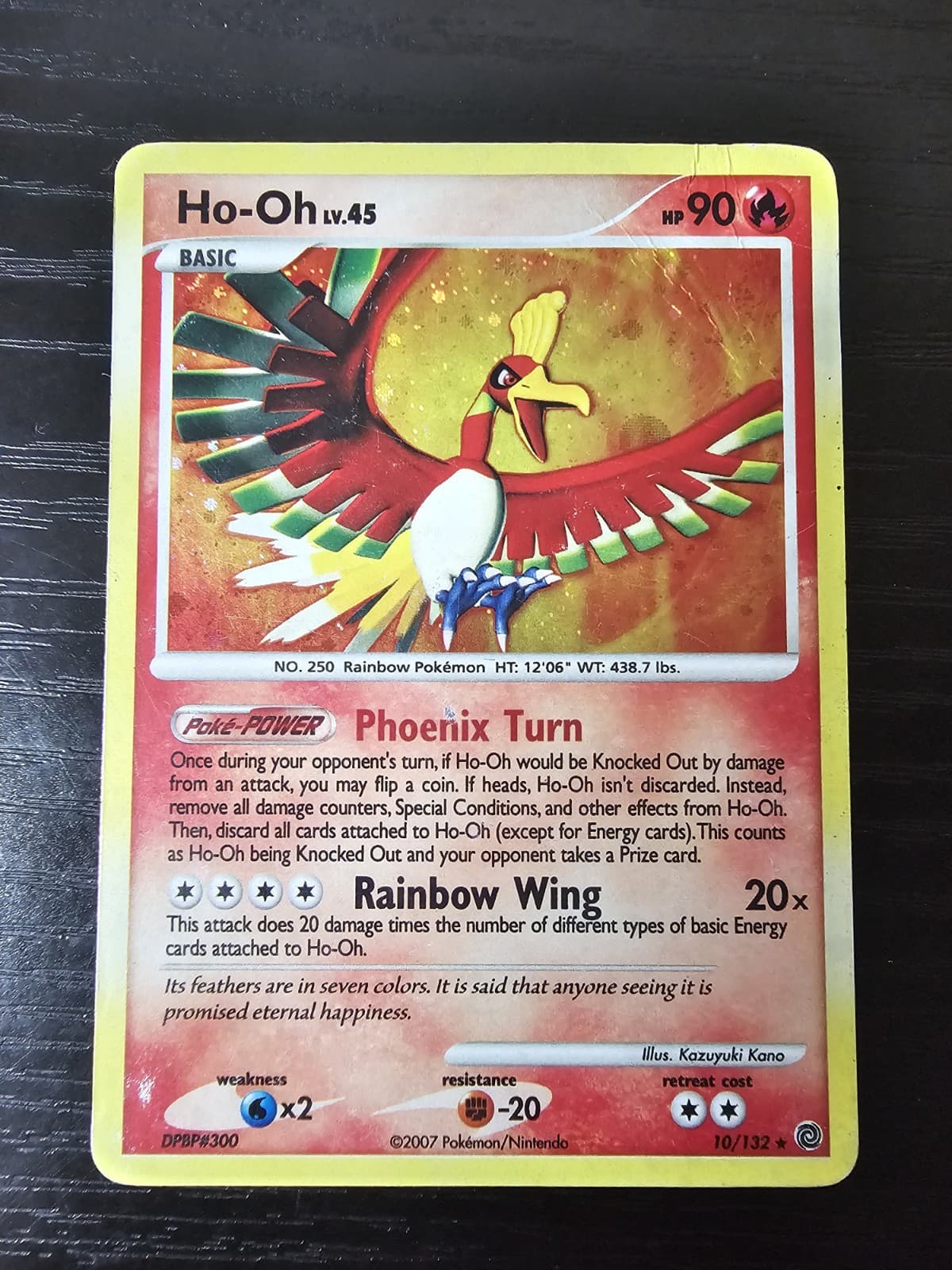 Pokémon TCG Ho-Oh 10/132 Secret Wonders Holo Rare Heavily Played *CREASE*