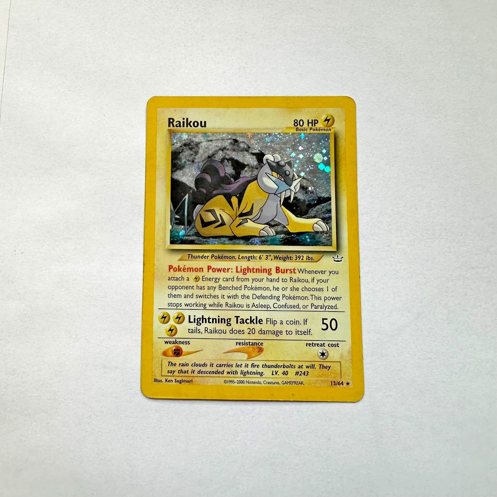 Raikou - Neo Revelation (#13/64) - 2001 - Unlimited Holo (EN) - RAW (LP) - VTG