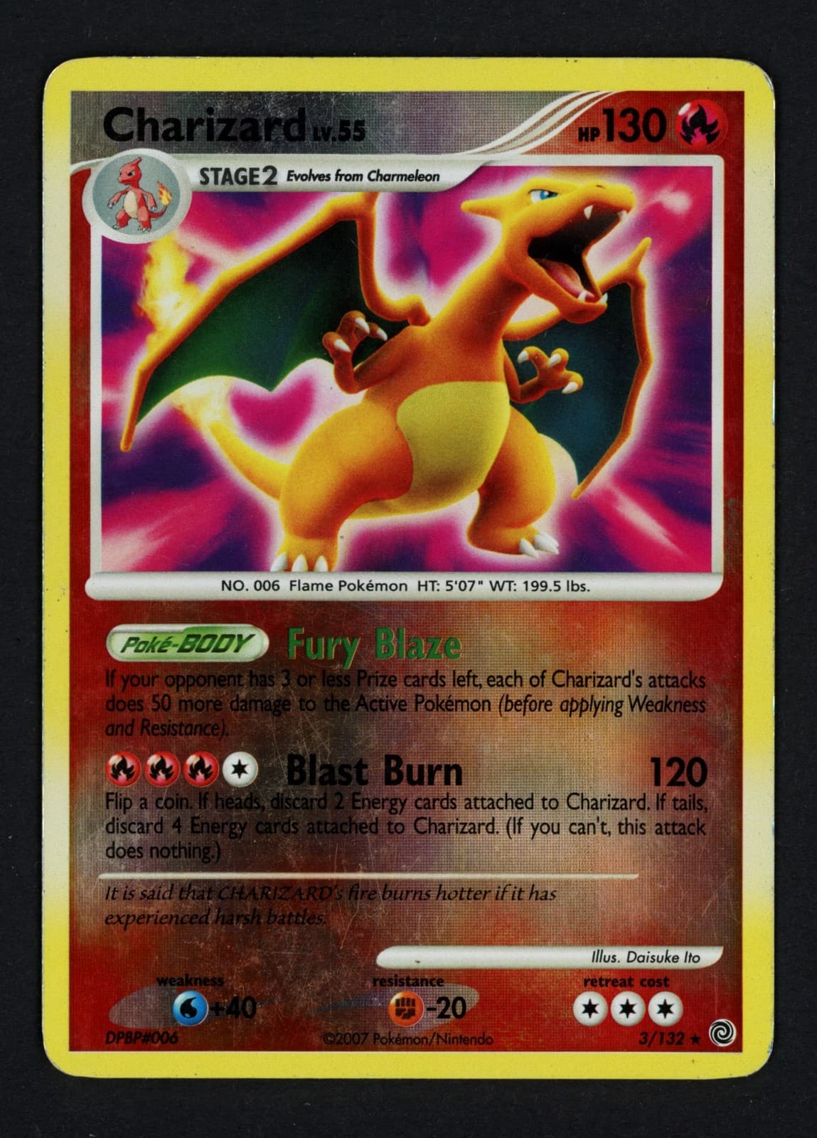 Charizard 3/132 Reverse Holofoil Secret Wonders Rare Pokemon TCG