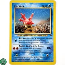 Pokemon TCG Corsola 37/75 Neo Discovery Unlimited LP Light Play