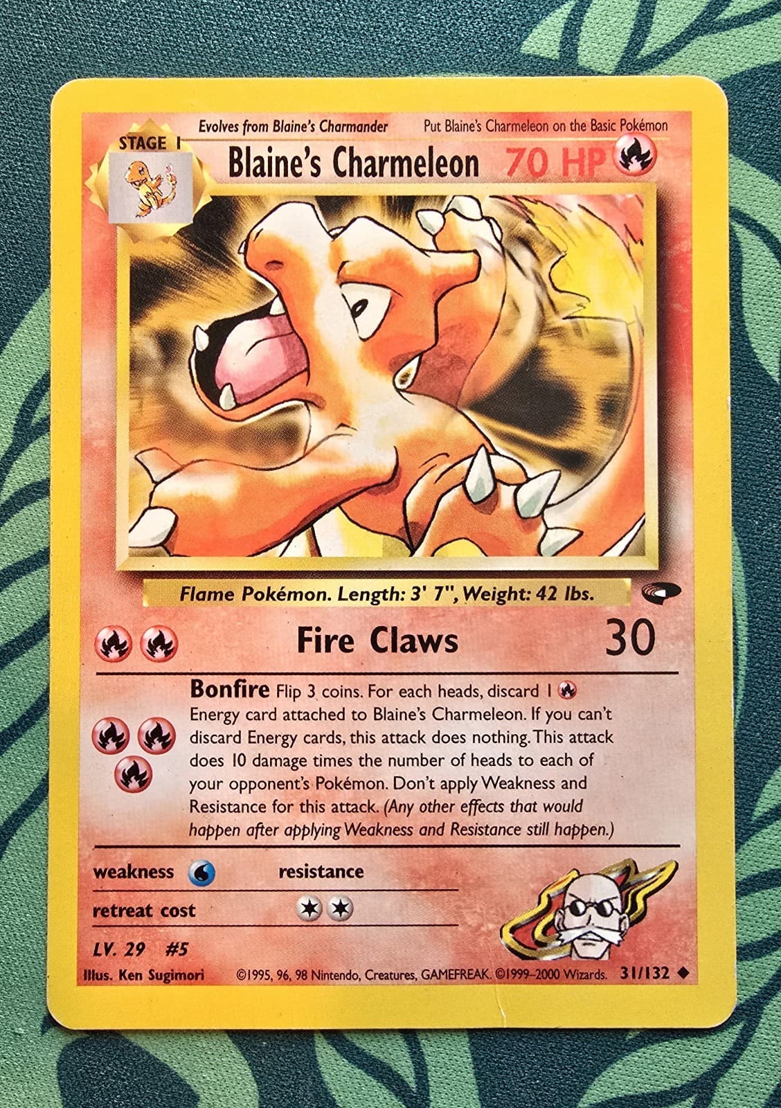 Pokémon TCG Blaine's Charmeleon 31/132 Gym Challenge 2000 Unlimited Uncommon HP