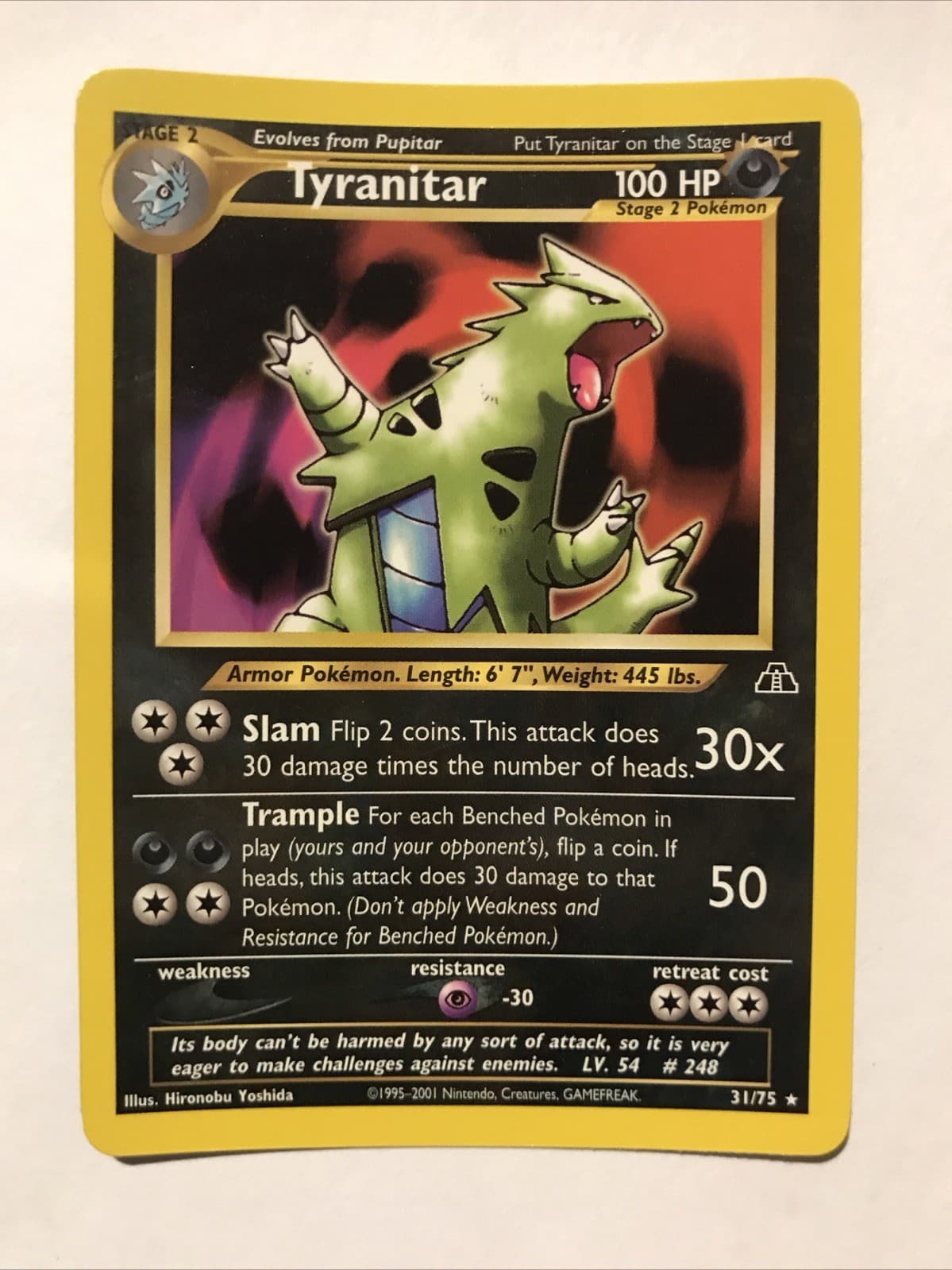 Pokémon TCG Tyranitar Neo Discovery 31/75 Regular Unlimited Rare