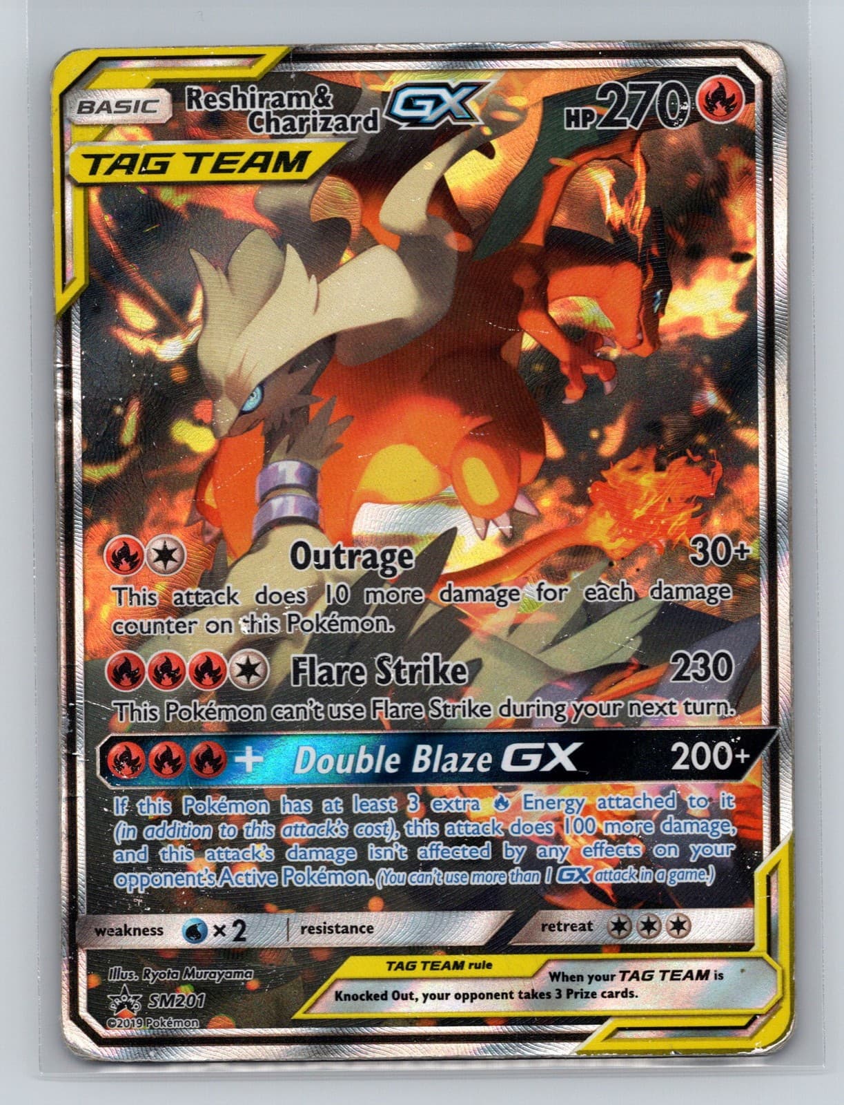 SM Promos Reshiram & Charizard GX Holo #SM201 12108