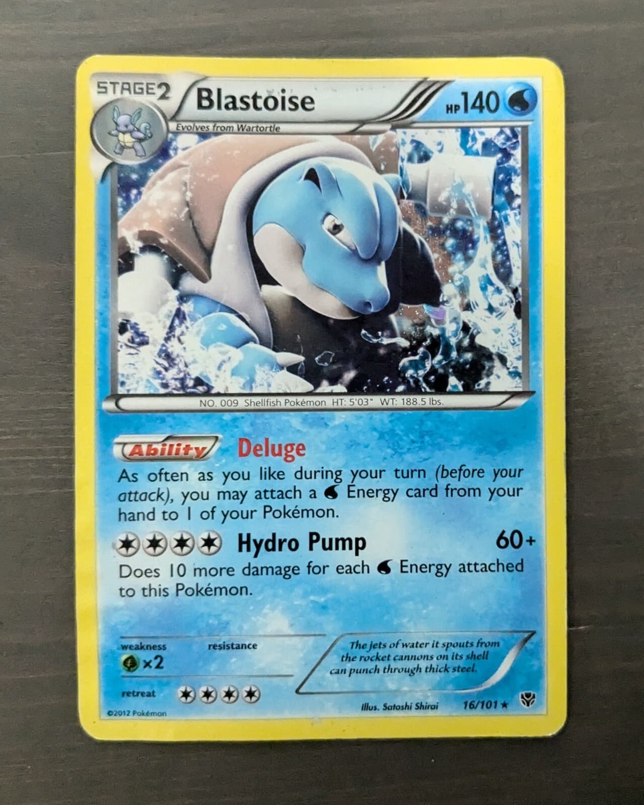 Blastoise 16/101 Cosmos Holo Rare Card Pokémon Plasma Blast Lightly Played