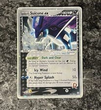 Rocket's Suicune ex 105/109 Pokemon Team Rocket Returns Holo Rare SWIRL  - HP