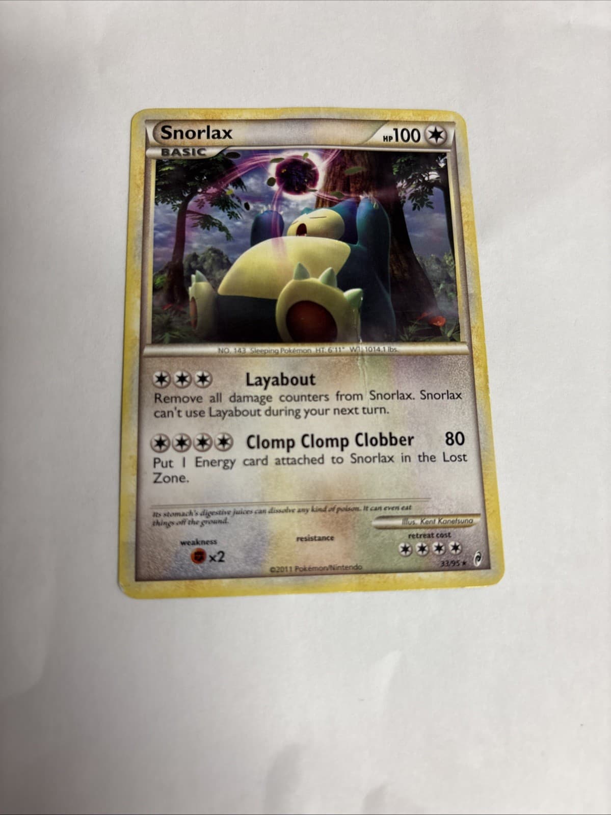 Snorlax Call of Legends 33/95 Pokemon Card!