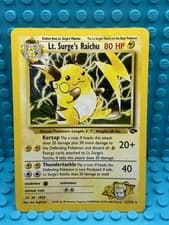 Pokémon TCG Lt. Surge’s Raichu 11/132 Holo Gym Challenge HP