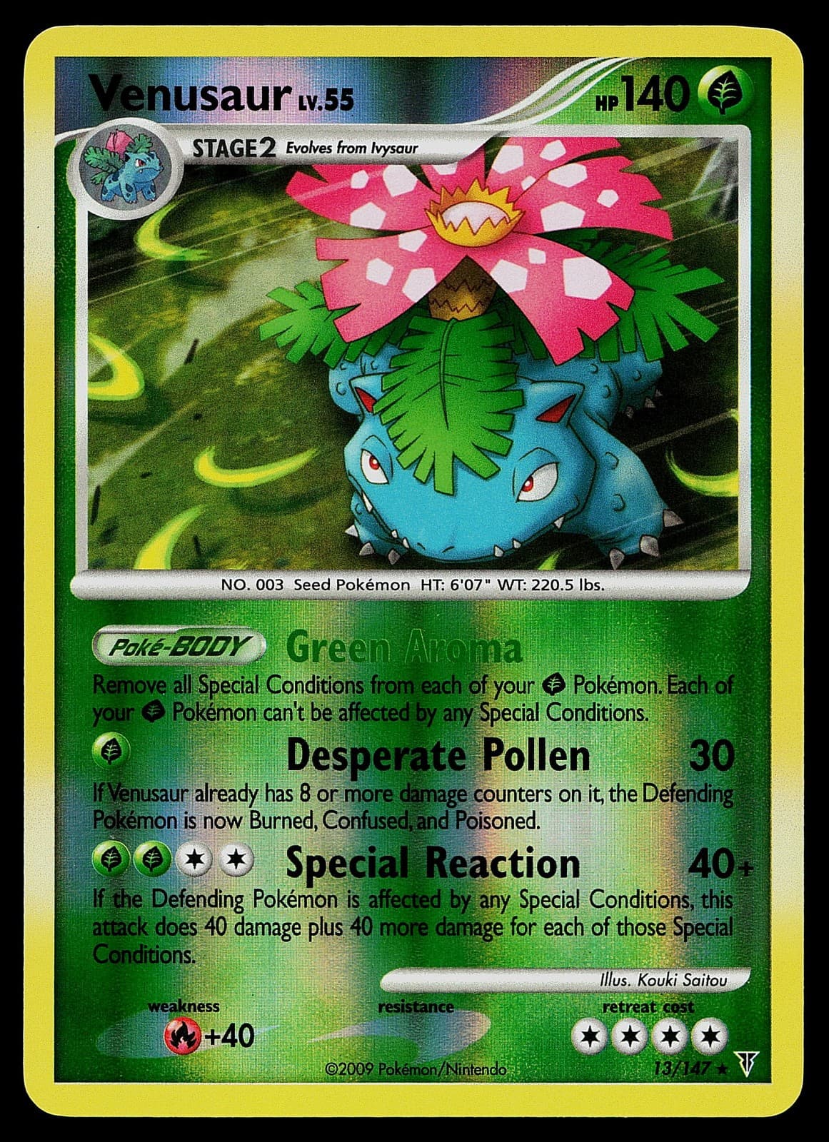 Pokemon Card - Venusaur Supreme Victors 13/147 Rare Reverse Holo
