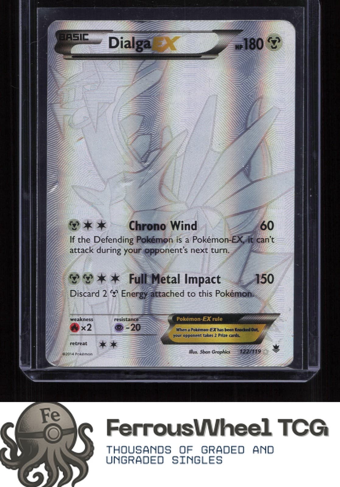 Dialga EX (122 Secret Rare) 122/119 - XY - Phantom Forces - (MP-/HP+)