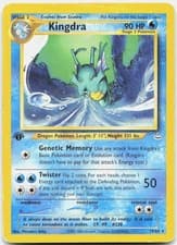 Kingdra 19/64 Rare Neo Revelation Pokemon 1st Edition Moderately Played