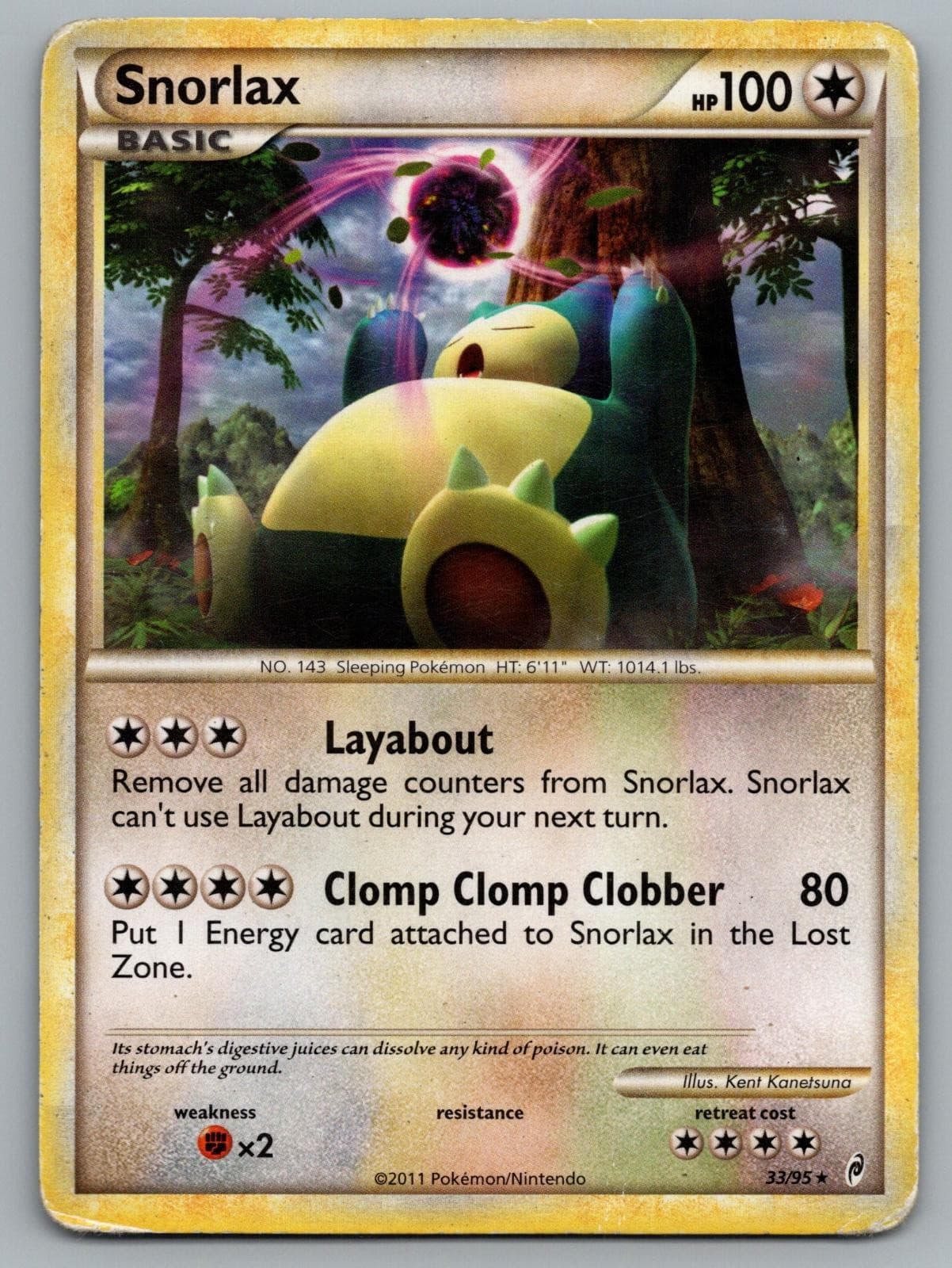Snorlax 33/95 Rare Call of Legends Pokemon MP