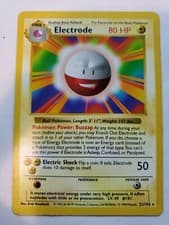 Electrode Shadowless Base Set Holo Pokemon Card Jungle Fossil
