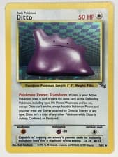 Ditto LP 3/62 Unlimitted Fossil Pokemon TCG Holo