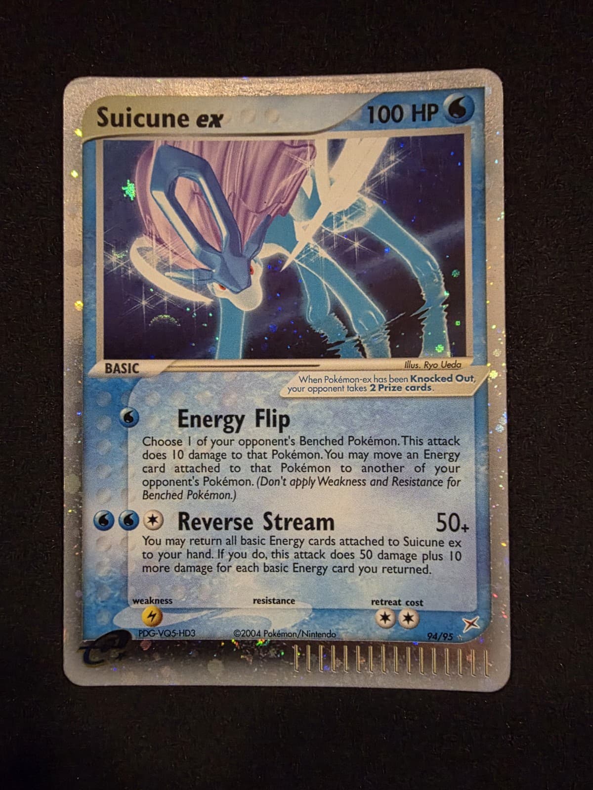 Suicune EX Holo Pokemon Card 94/95 Team Magma vs Team Aqua