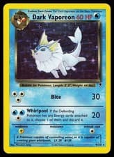 Dark Vaporeon 9/110 Holo Rare Legendary Collection Pokemon Card