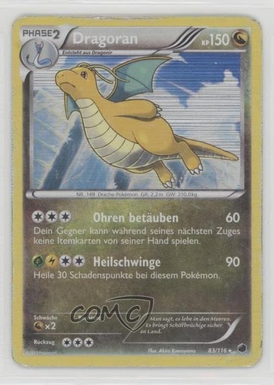 Dragonite Holo Pokémon Black & White Plasma Freeze #83