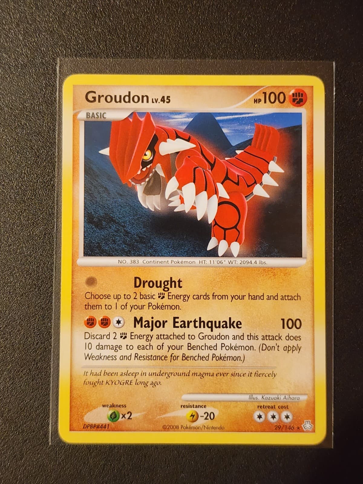 2008 Groudon 29/146 Legends Awakened Regular NM Pokemon Card