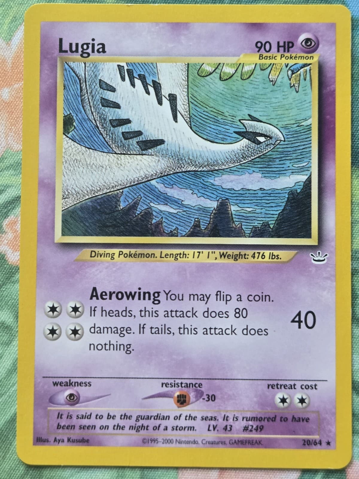 Lugia N3: Neo Revelation (20/64) WotC Rare Pokemon Card LP