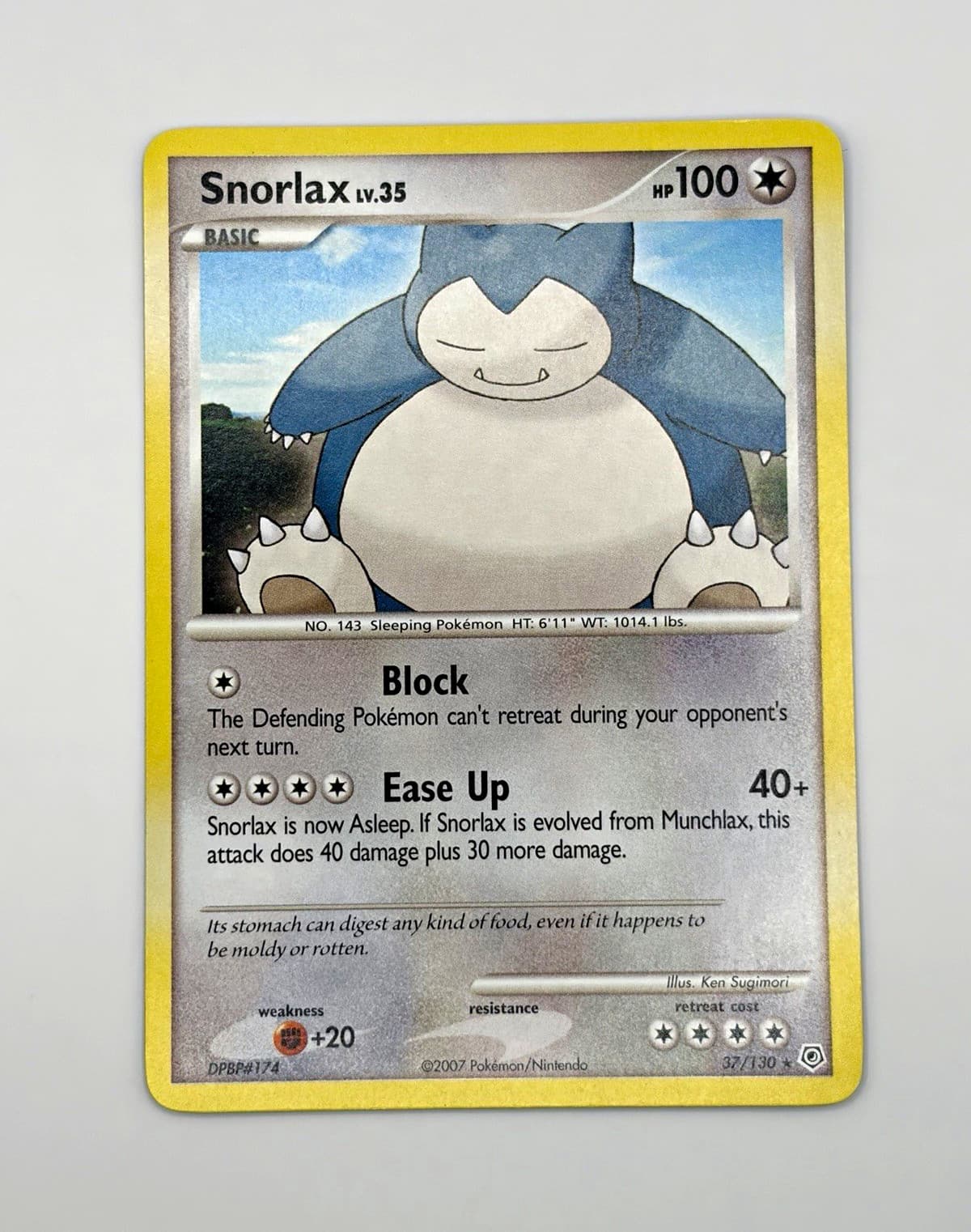 Pokémon Snorlax 37/130 Diamond and Pearl Eng 2007 Regular