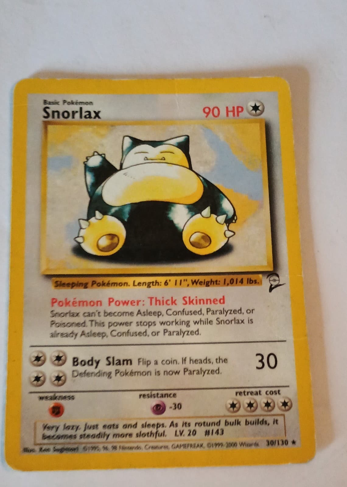 Snorlax 030/130 Base Set 2 Regular