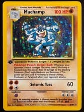 Machamp 1st Edition 8/102 Holo Rare Vintage Pokemon Deck Exclusives MP HP