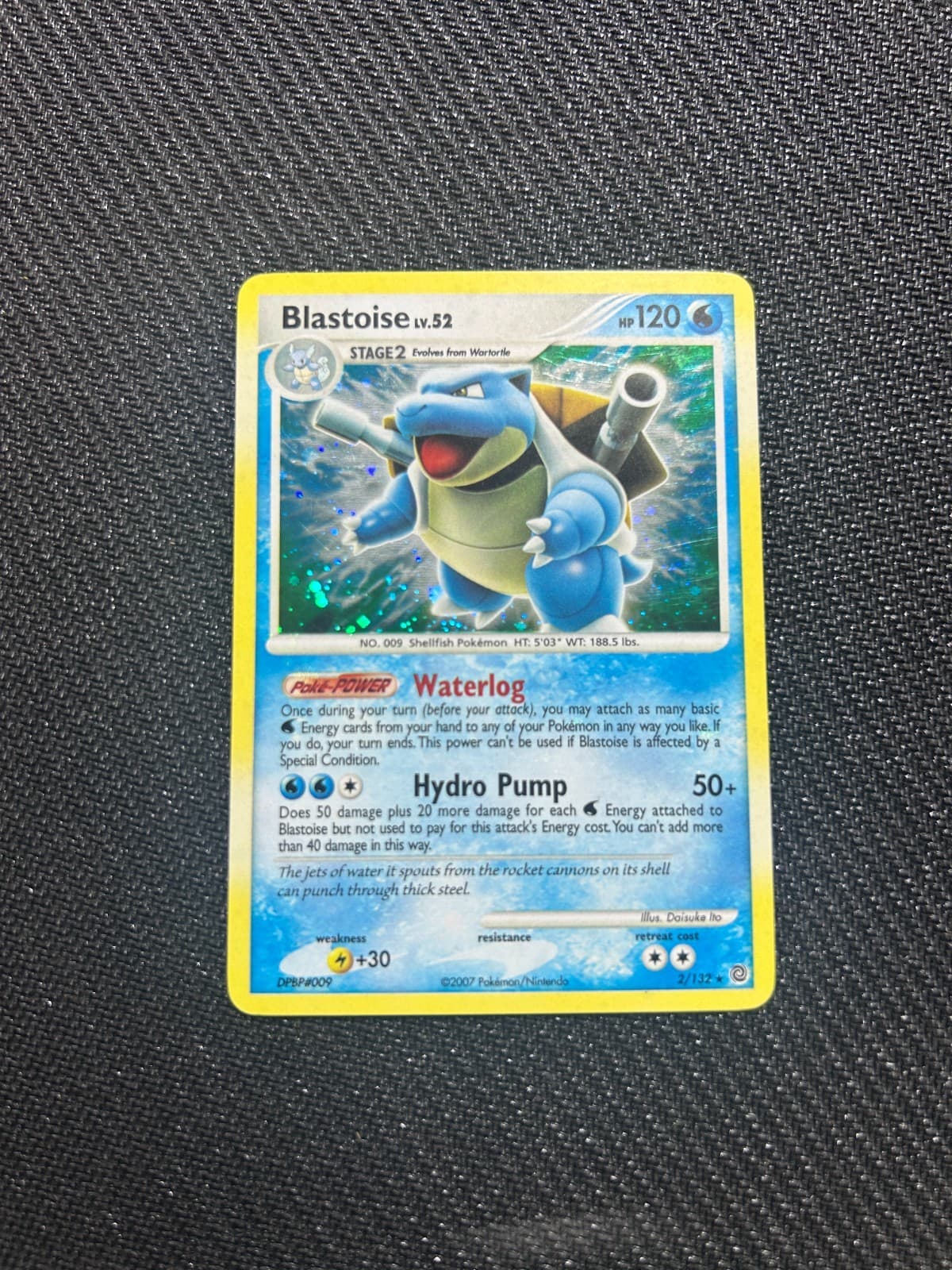 2007 Pokemon Diamond & Pearl Secret Wonders Blastoise Holo #2/132 MP/HP